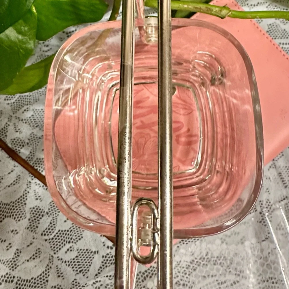 Strauss LUIGI BORMIOLI Hand Blown Italian Crystal With Silver Plated Handel MCM